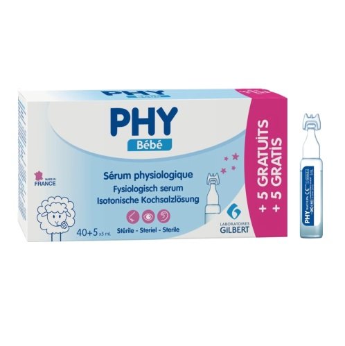 PHY سيروم فيسيولوجي 0.9% 40 × 5 مل (+ 5 قوارير مجانية)