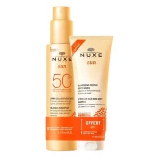 OFFRE SUN SPRAY SOLAIRE DELICIEUX 150 ML SPF 50+ SHAMPOING DOUCHE APRES SOLEIL 100 ML